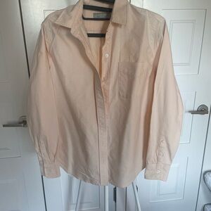 Women’s apricot button down shirt from everlane